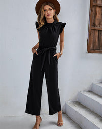 Load image into Gallery viewer, Women Solid Color Ribbon Jumpsuits Wholesale 220118378
