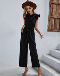 Load image into Gallery viewer, Women Solid Color Ribbon Jumpsuits Wholesale 220118378
