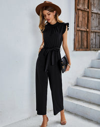 Load image into Gallery viewer, Women Solid Color Ribbon Jumpsuits Wholesale 220118378
