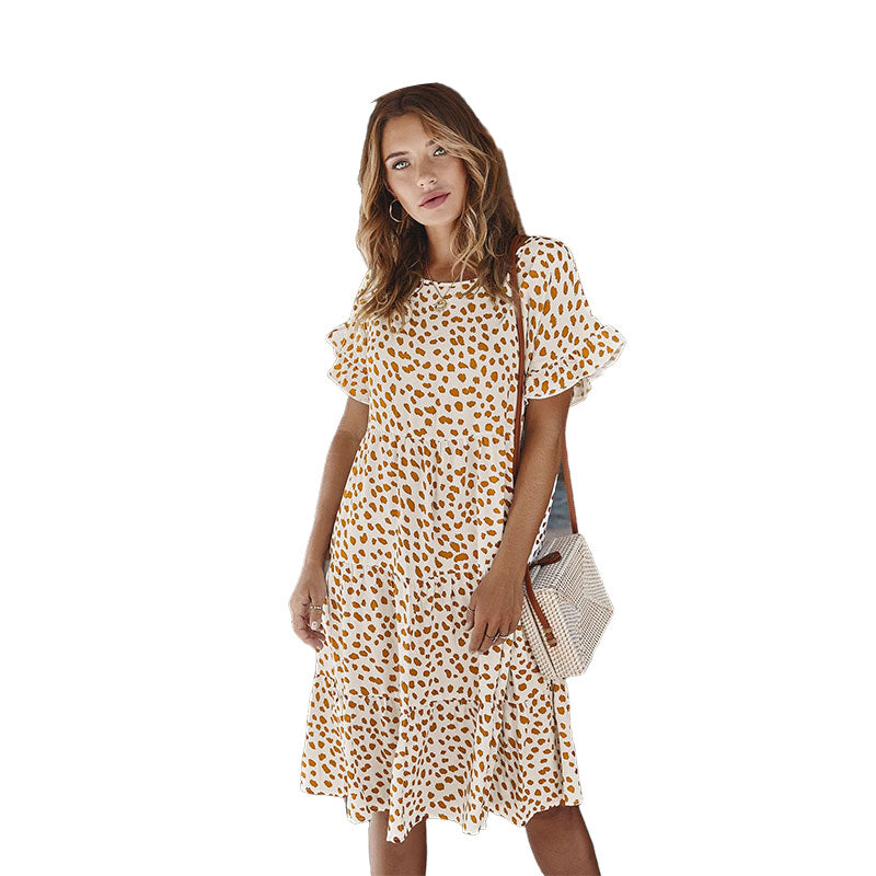 Women Polka dots Print Dresses Wholesale 220118527