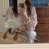 Load image into Gallery viewer, Women Flower Lace Print Dresses Wholesale 22011987
