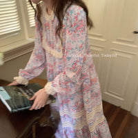 Load image into Gallery viewer, Women Flower Lace Print Dresses Wholesale 22011987
