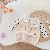 Load image into Gallery viewer, Baby Kid Girls Flower Plant Crochet Embroidered Vests Waistcoats Wholesale 220122421
