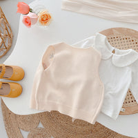 Load image into Gallery viewer, Baby Kid Girls Flower Plant Crochet Embroidered Vests Waistcoats Wholesale 220122421
