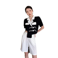 Load image into Gallery viewer, Women Color-blocking Tops Wholesale 220123244
