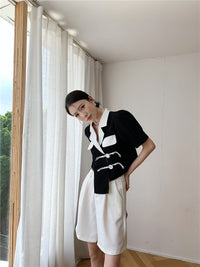 Load image into Gallery viewer, Women Color-blocking Tops Wholesale 220123244
