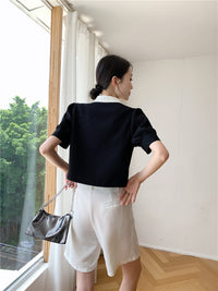 Load image into Gallery viewer, Women Color-blocking Tops Wholesale 220123244
