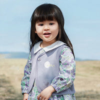 Load image into Gallery viewer, 2 Pieces Set Baby Kid Girls Crochet Print Vests Waistcoats And Flower Dresses Wholesale 697911902
