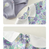 Load image into Gallery viewer, 2 Pieces Set Baby Kid Girls Crochet Print Vests Waistcoats And Flower Dresses Wholesale 697911902
