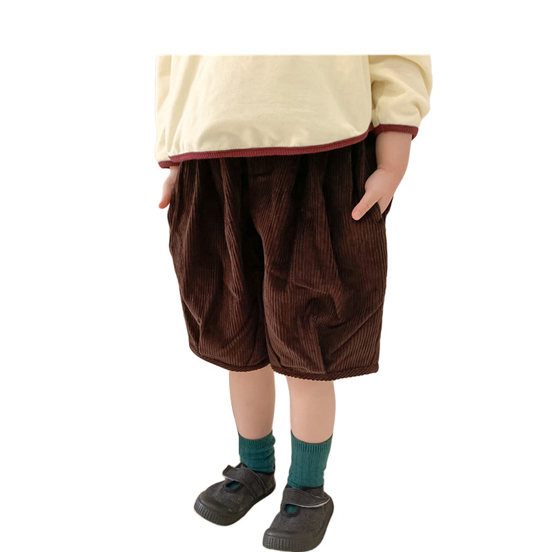 Baby Kid Unisex Solid Color Shorts Wholesale 22021168