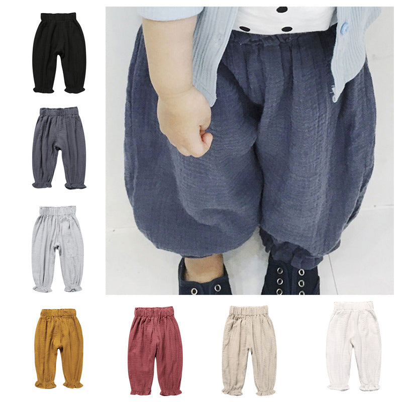 Baby Kid Unisex Solid Color Pants Wholesale 22021408