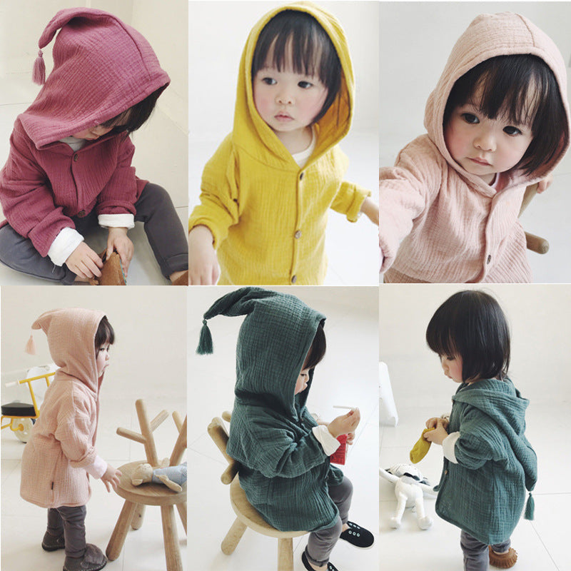 Baby Kid Girls Solid Color Jackets Outwears Wholesale 22021409