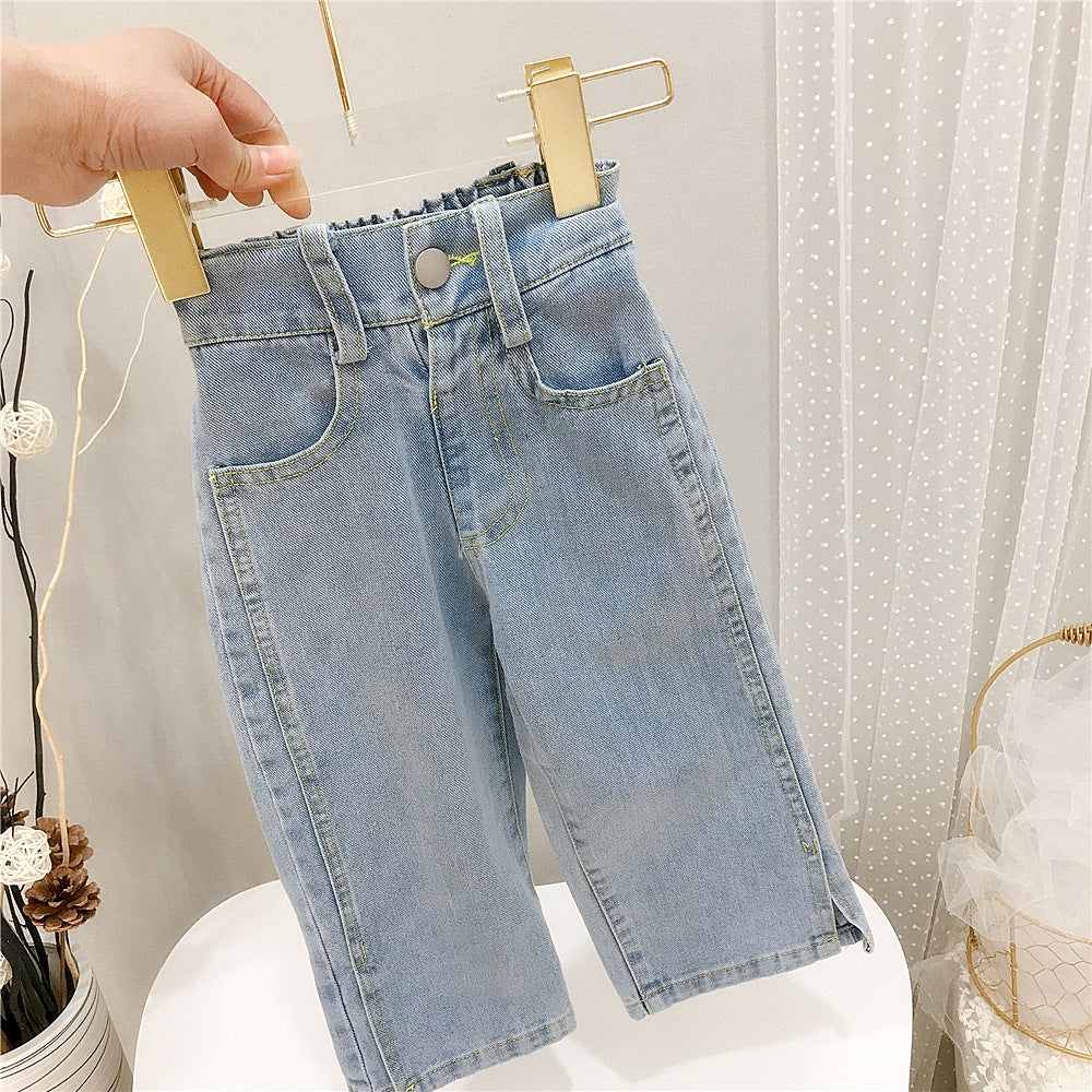 Baby Kid Girls Solid Color Pants Jeans Wholesale 220214123