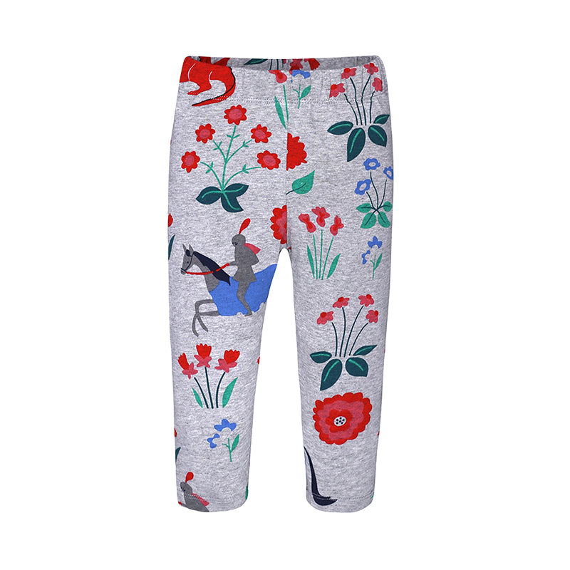 Baby Kid Girls Flower Animals Cartoon Print Pants Wholesale 22021414