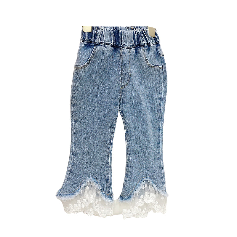 Baby Kid Girls Lace Pants Jeans Wholesale 220214149