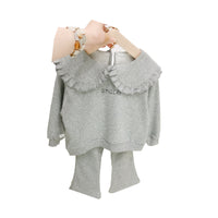 Load image into Gallery viewer, 2 Pieces Set Baby Kid Girls Letters Hoodies Swearshirts And Solid Color Pants Wholesale 220214157
