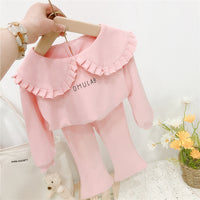 Load image into Gallery viewer, 2 Pieces Set Baby Kid Girls Letters Hoodies Swearshirts And Solid Color Pants Wholesale 220214157

