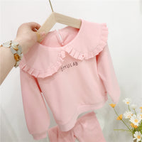 Load image into Gallery viewer, 2 Pieces Set Baby Kid Girls Letters Hoodies Swearshirts And Solid Color Pants Wholesale 220214157
