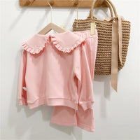 Load image into Gallery viewer, 2 Pieces Set Baby Kid Girls Letters Hoodies Swearshirts And Solid Color Pants Wholesale 220214157
