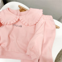 Load image into Gallery viewer, 2 Pieces Set Baby Kid Girls Letters Hoodies Swearshirts And Solid Color Pants Wholesale 220214157
