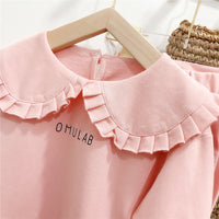 Load image into Gallery viewer, 2 Pieces Set Baby Kid Girls Letters Hoodies Swearshirts And Solid Color Pants Wholesale 220214157
