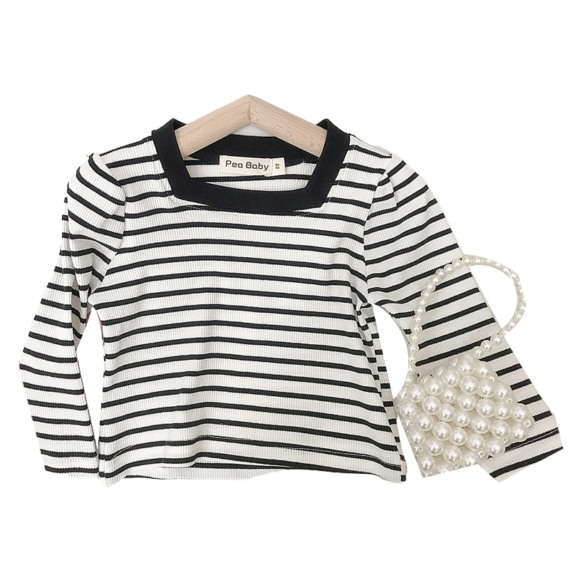 Baby Kid Girls Striped Tops Wholesale 220214645
