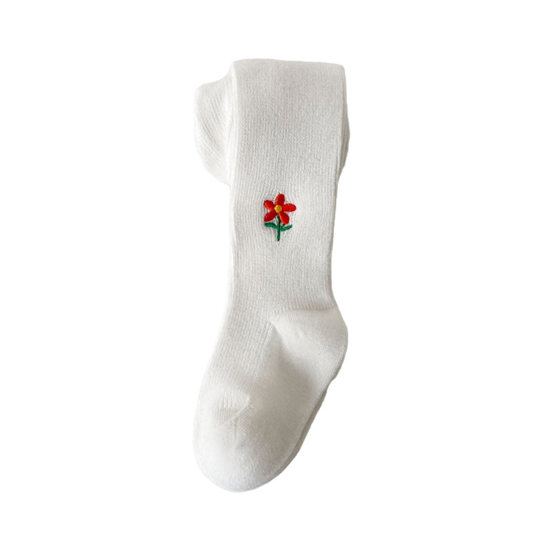Girls Embroidered Muslin&Ribbed Accessories Socks Wholesale 220214746