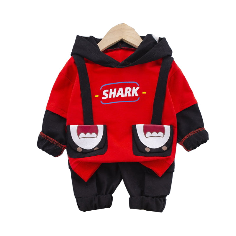 2 Pieces Set Baby Kid Unisex Letters Cartoon Hoodies Swearshirts And Pants Wholesale 220216106