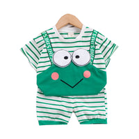 Load image into Gallery viewer, 2 Pieces Set Baby Kid Boys Letters Cartoon Print T-Shirts And Striped Shorts Wholesale 220216118
