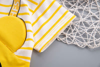 Load image into Gallery viewer, 2 Pieces Set Baby Kid Boys Letters Cartoon Print T-Shirts And Striped Shorts Wholesale 220216118
