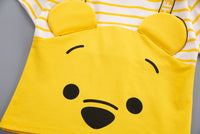 Load image into Gallery viewer, 2 Pieces Set Baby Kid Boys Letters Cartoon Print T-Shirts And Striped Shorts Wholesale 220216118
