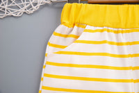 Load image into Gallery viewer, 2 Pieces Set Baby Kid Boys Letters Cartoon Print T-Shirts And Striped Shorts Wholesale 220216118
