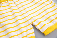 Load image into Gallery viewer, 2 Pieces Set Baby Kid Boys Letters Cartoon Print T-Shirts And Striped Shorts Wholesale 220216118
