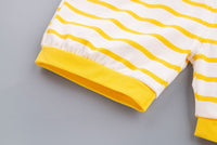 Load image into Gallery viewer, 2 Pieces Set Baby Kid Boys Letters Cartoon Print T-Shirts And Striped Shorts Wholesale 220216118
