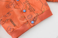 Load image into Gallery viewer, 3 Pieces Set Baby Kid Boys Letters Cartoon Print Jackets&amp;Outwears Tops And Solid Color Jeans Wholesale 220216352
