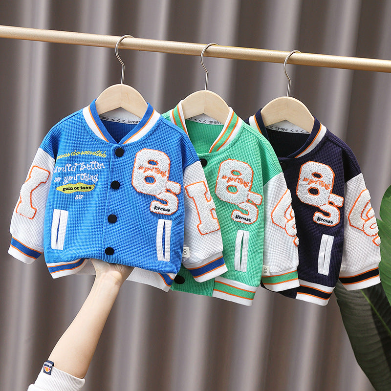 Baby Kid Unisex Letters Color-blocking Jackets Outwears Wholesale 220216402