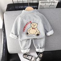 Load image into Gallery viewer, 2 Pieces Set Baby Kid Boys Letters Cartoon Print Tops And Solid Color Pants Wholesale 220216466
