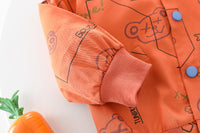 Load image into Gallery viewer, 3 Pieces Set Baby Kid Boys Letters And Cartoon Print Tops Jackets Outwears And Solid Color Pants Wholesale 220216525
