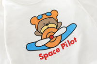 Load image into Gallery viewer, 3 Pieces Set Baby Kid Boys Letters And Cartoon Print Tops Jackets Outwears And Solid Color Pants Wholesale 220216525
