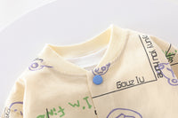 Load image into Gallery viewer, 3 Pieces Set Baby Kid Boys Animals Cartoon Print Tops Letters Jackets Outwears And Solid Color Pants Wholesale 220216527
