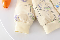 Load image into Gallery viewer, 3 Pieces Set Baby Kid Boys Animals Cartoon Print Tops Letters Jackets Outwears And Solid Color Pants Wholesale 220216527
