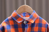 Load image into Gallery viewer, 3 Pieces Set Baby Kid Unisex Checked Print Shirts Letters Cartoon Tops And Jeans Wholesale 220216549
