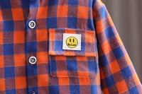 Load image into Gallery viewer, 3 Pieces Set Baby Kid Unisex Checked Print Shirts Letters Cartoon Tops And Jeans Wholesale 220216549
