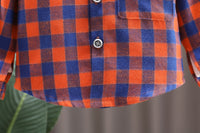 Load image into Gallery viewer, 3 Pieces Set Baby Kid Unisex Checked Print Shirts Letters Cartoon Tops And Jeans Wholesale 220216549
