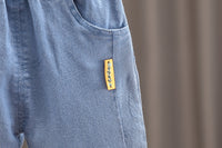 Load image into Gallery viewer, 3 Pieces Set Baby Kid Unisex Checked Print Shirts Letters Cartoon Tops And Jeans Wholesale 220216549
