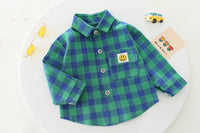 Load image into Gallery viewer, 3 Pieces Set Baby Kid Boys Checked Expression Shirts Letters Cartoon Tops And Jeans Wholesale 220216604
