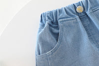 Load image into Gallery viewer, 3 Pieces Set Baby Kid Boys Checked Expression Shirts Letters Cartoon Tops And Jeans Wholesale 220216604
