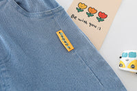 Load image into Gallery viewer, 3 Pieces Set Baby Kid Boys Checked Expression Shirts Letters Cartoon Tops And Jeans Wholesale 220216604
