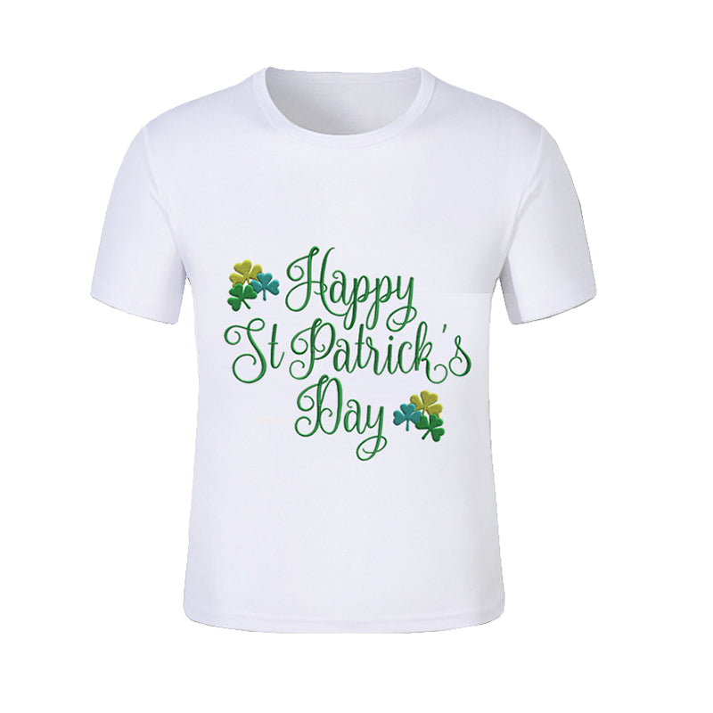 Baby Kid Unisex Letters Flower Print St Patrick's Day T-Shirts Wholesale 22021816