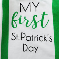 Load image into Gallery viewer, 3 Pieces Set Baby Unisex St Patrick&#39;s Day Letters Color-blocking Bow Rompers And Flower Print Pants And Solid Color Hats Wholesale 22021879
